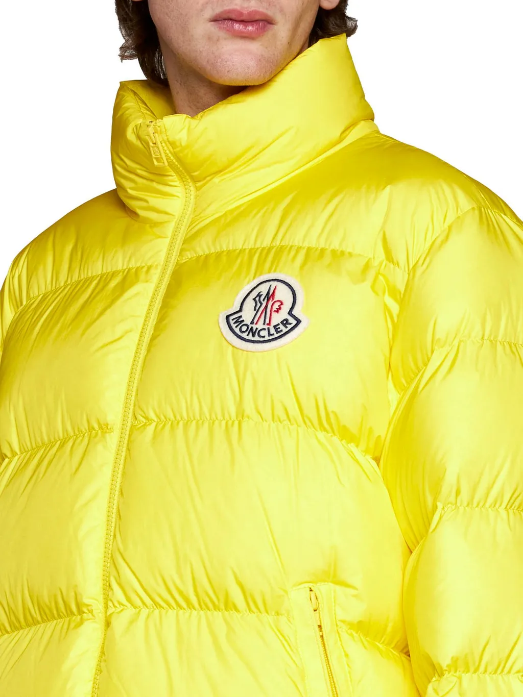Moncler Logo Patch Zip-Up Puffer Jacket