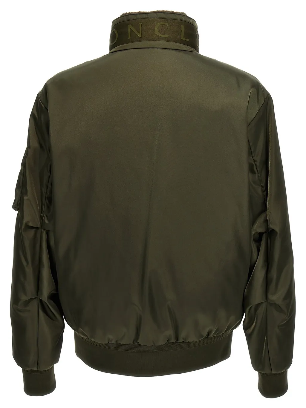 Moncler High-Shine Zip-Up Padded Jacket