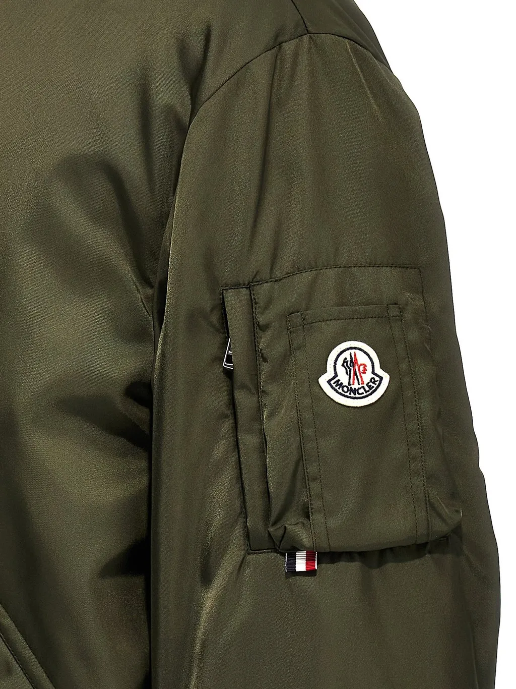 Moncler High-Shine Zip-Up Padded Jacket