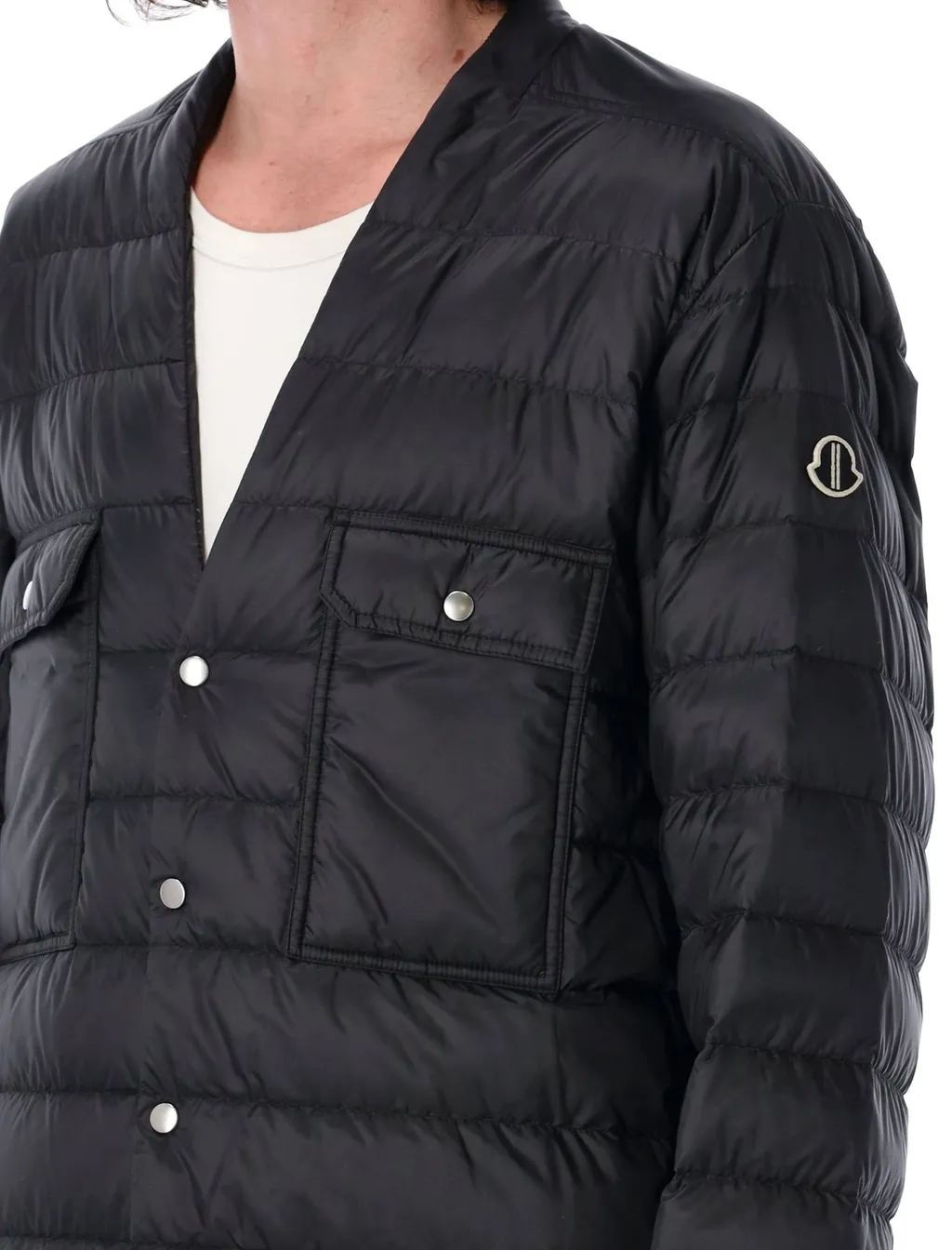 Moncler + Rick Owens V-Neck Padded Jacket