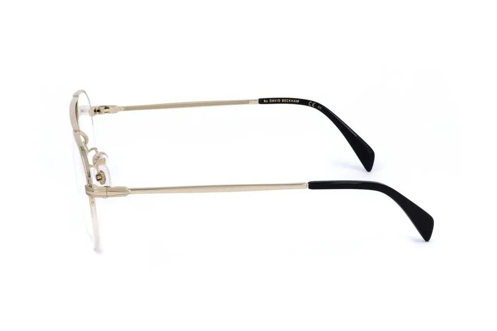 Eyewear By David Beckham Pilot Frame Semi Rimless Optical Glasses