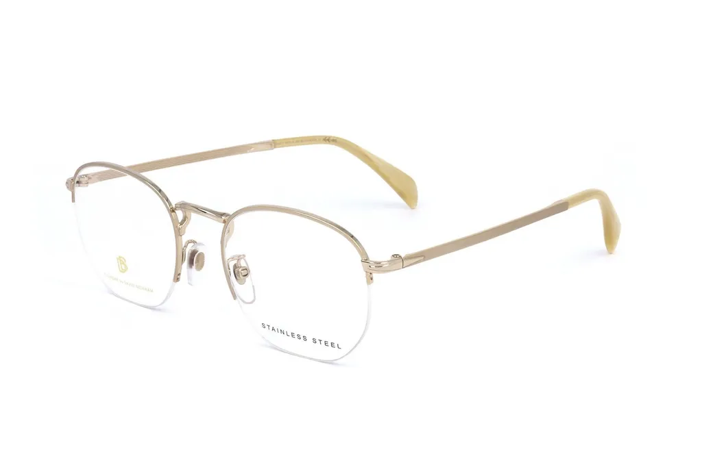 Eyewear By David Beckham Oval Frame Semi Rimless Optical Glasses