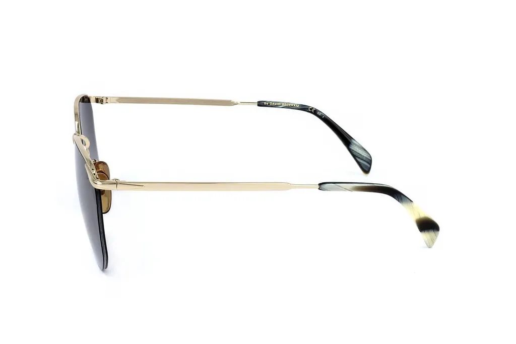 Eyewear By David Beckham Square Frame Semi Rimless Sunglasses