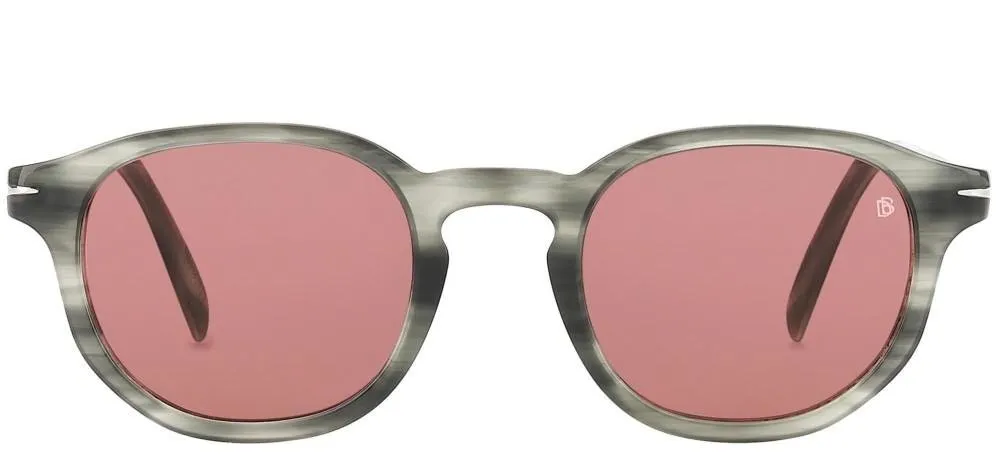 Eyewear By David Beckham Oval Frame Full Rim Sunglasses