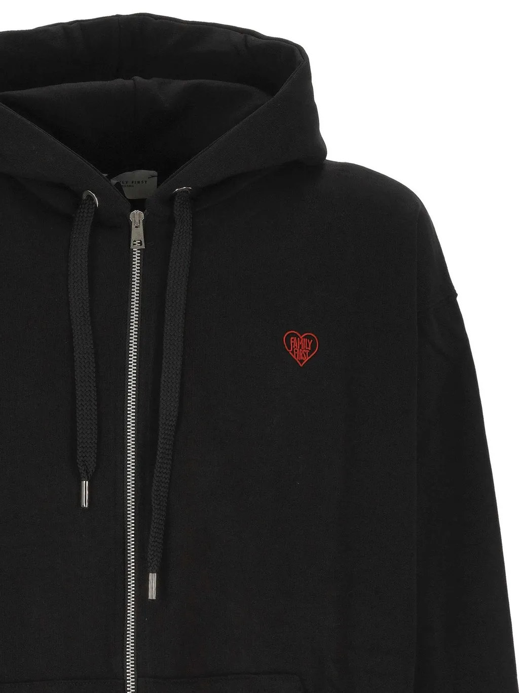 Family First Heart Zip-Up Hoodie