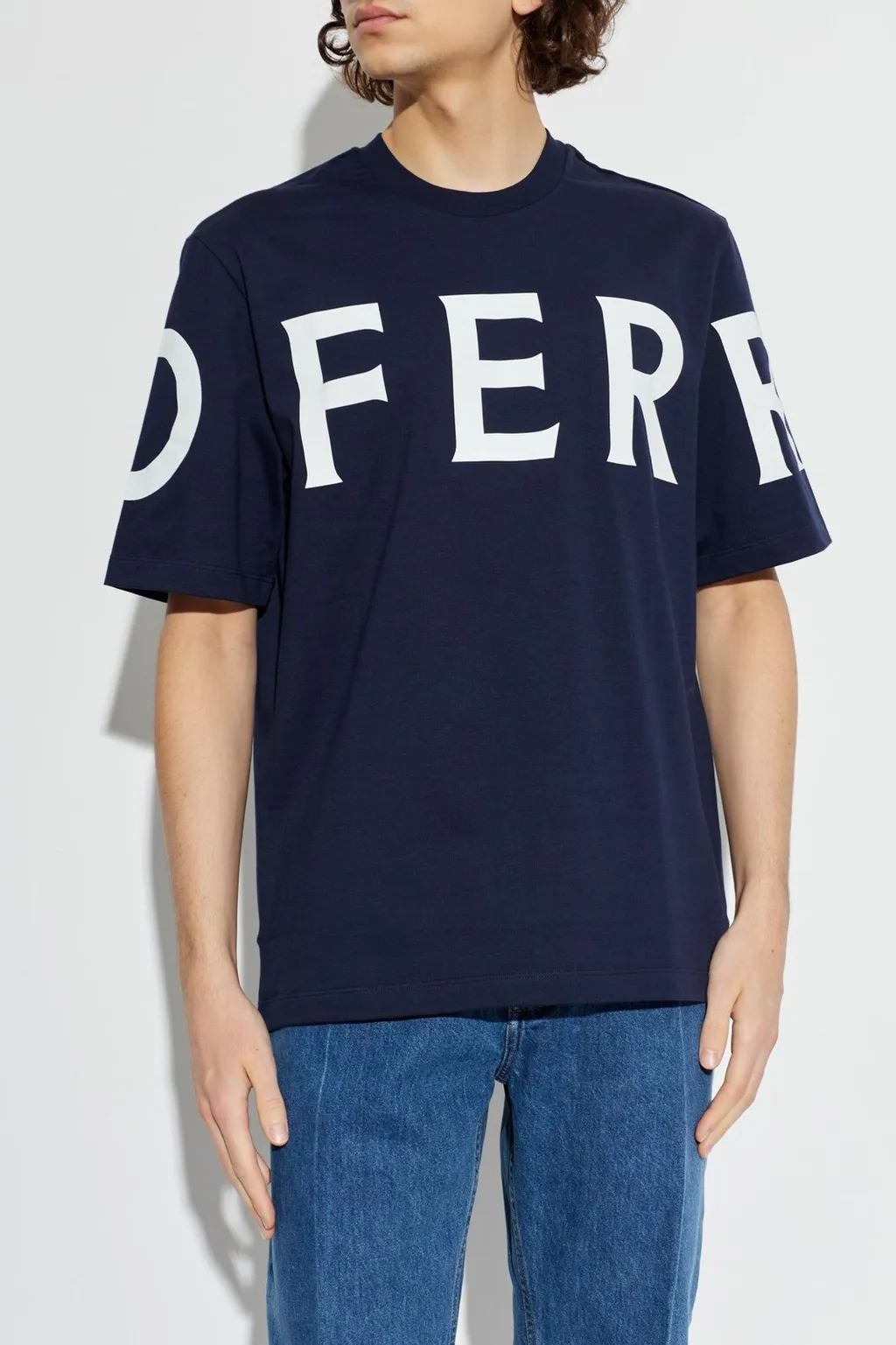 Ferragamo Logo Printed Crewneck T-Shirt