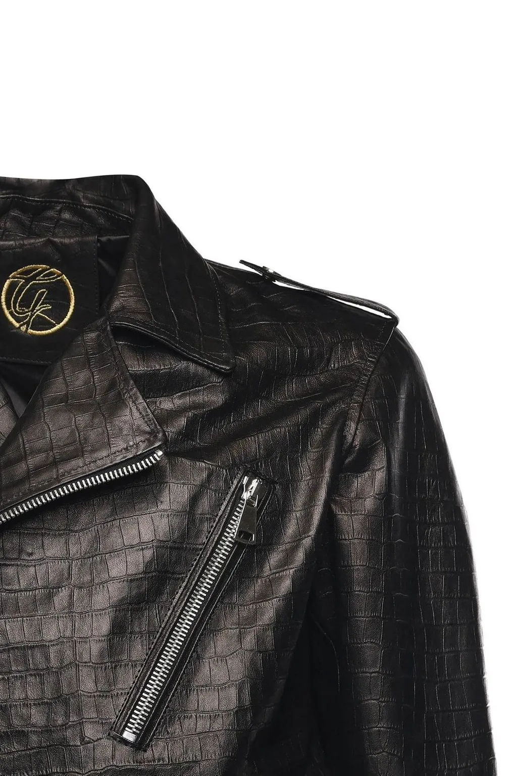 Giuliano Galiano Pushit Textured Biker Jacket