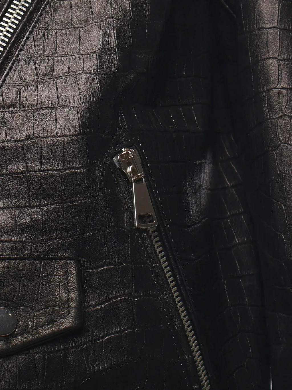 Giuliano Galiano Pushit Textured Biker Jacket