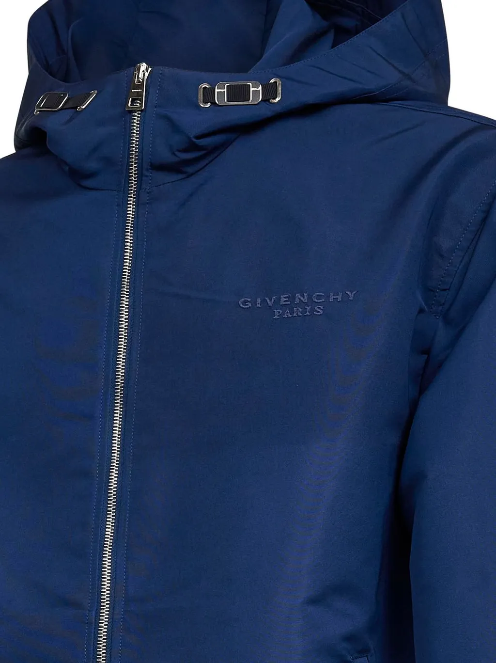 Givenchy	Logo Embroidered Zip-Up Windbreaker