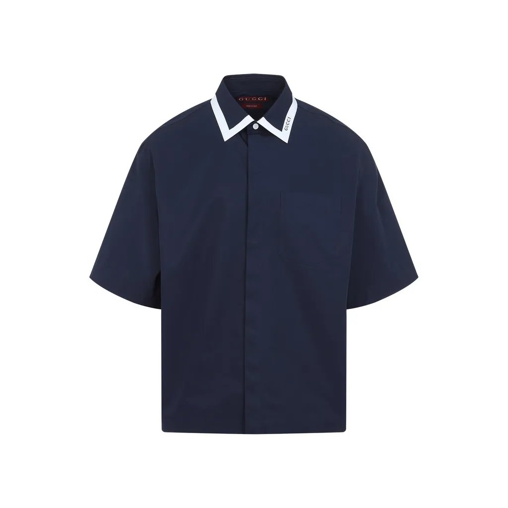Gucci Collared Detailed Short-Sleeved Shirt