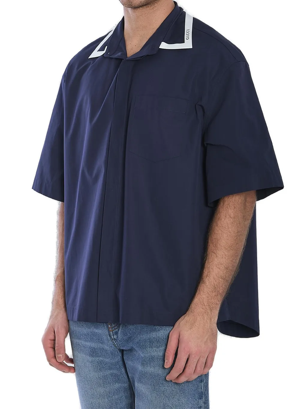 Gucci Collared Detailed Short-Sleeved Shirt