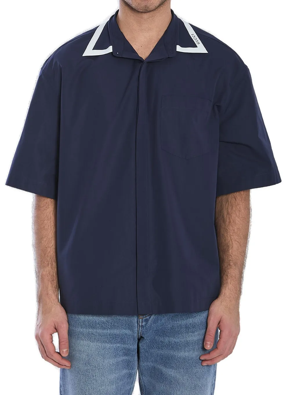 Gucci Collared Detailed Short-Sleeved Shirt