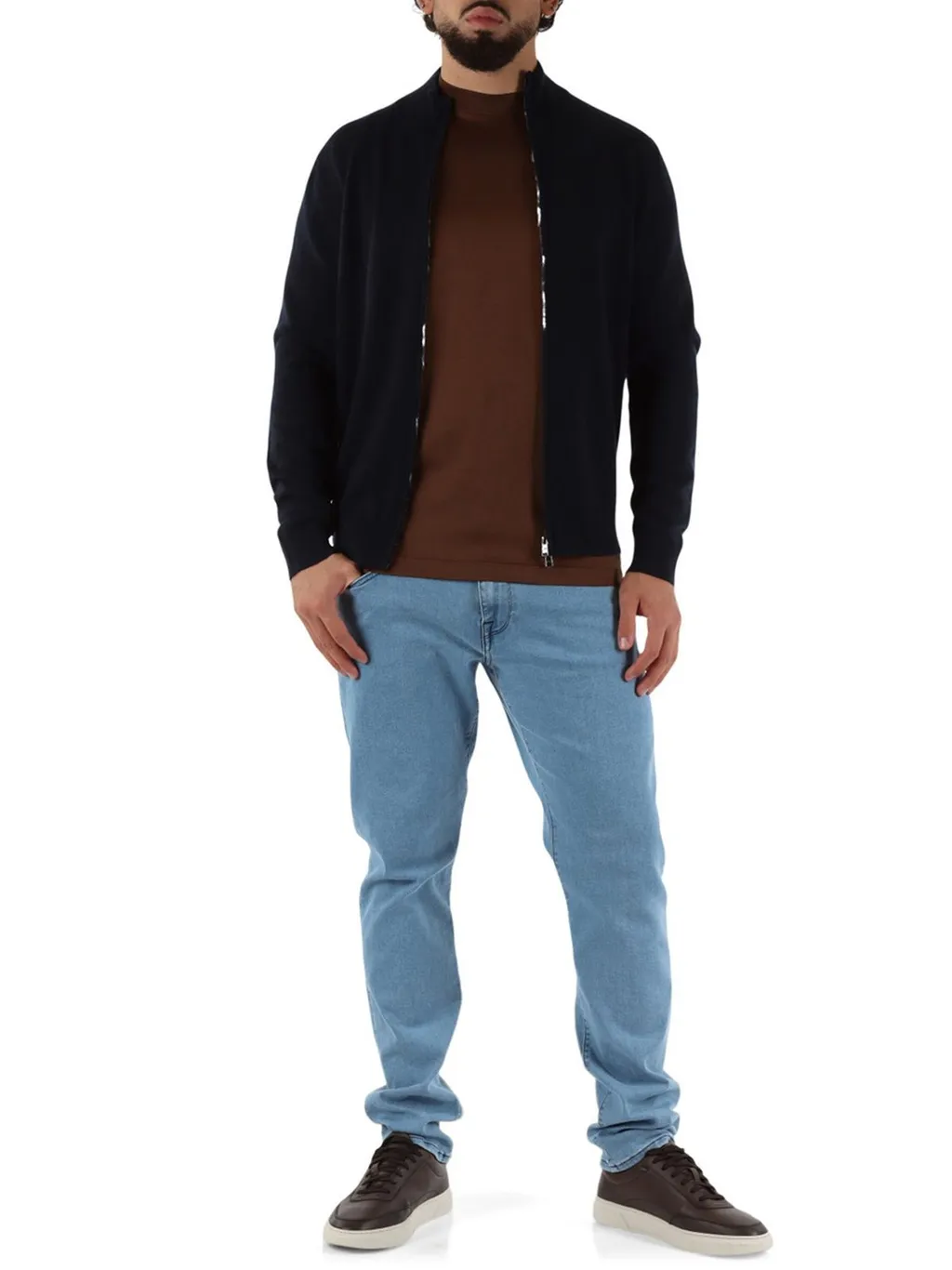 Boss Hugo Boss Hevoluto Zip-Up High Neck Cardigan
