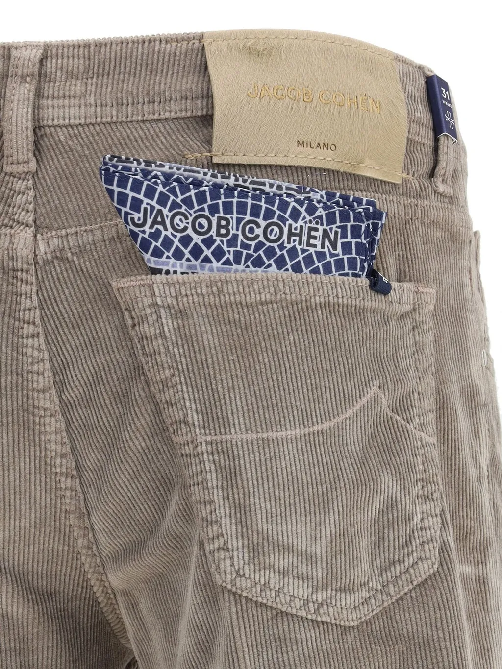 Jacob Cohen Logo Patch Slim-Fit Trousers
