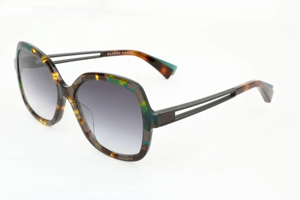 Jacques Marie Mage Geometric Frame Sunglasses