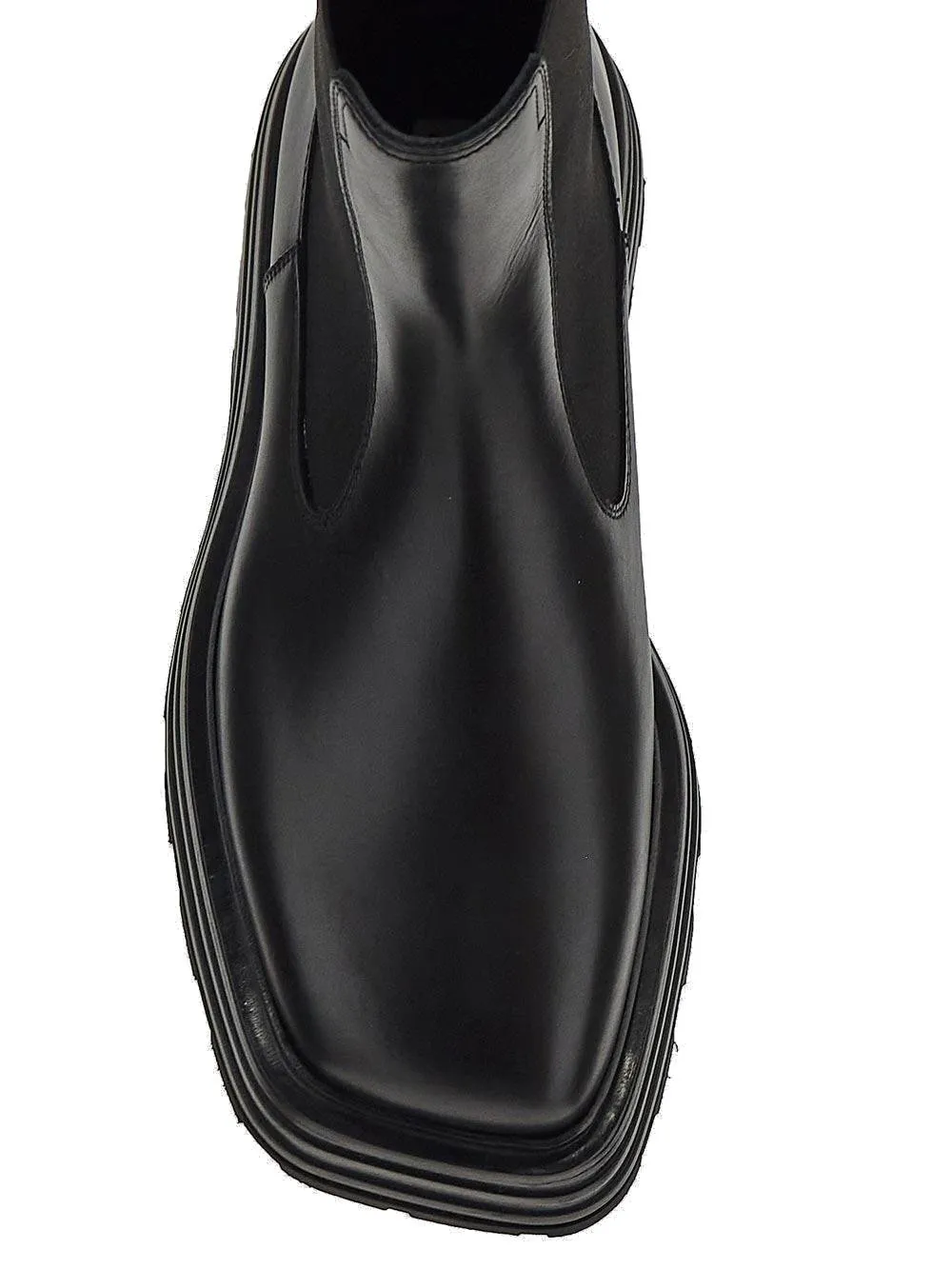 Jil Sander Squared-Toe Slip-On Chelsea Boots