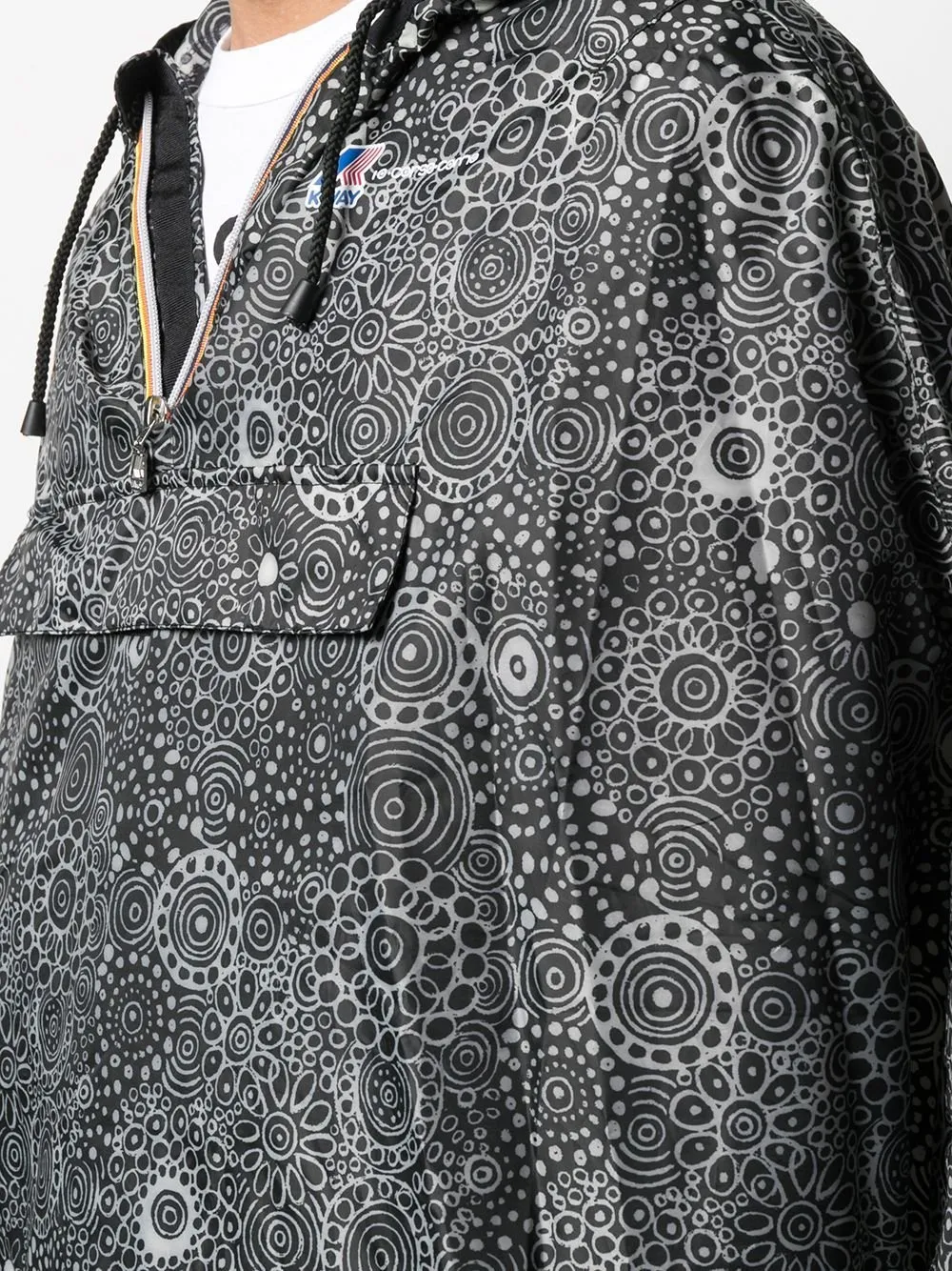 K-Way X 10 Corso Como Printed Hooded Jacket