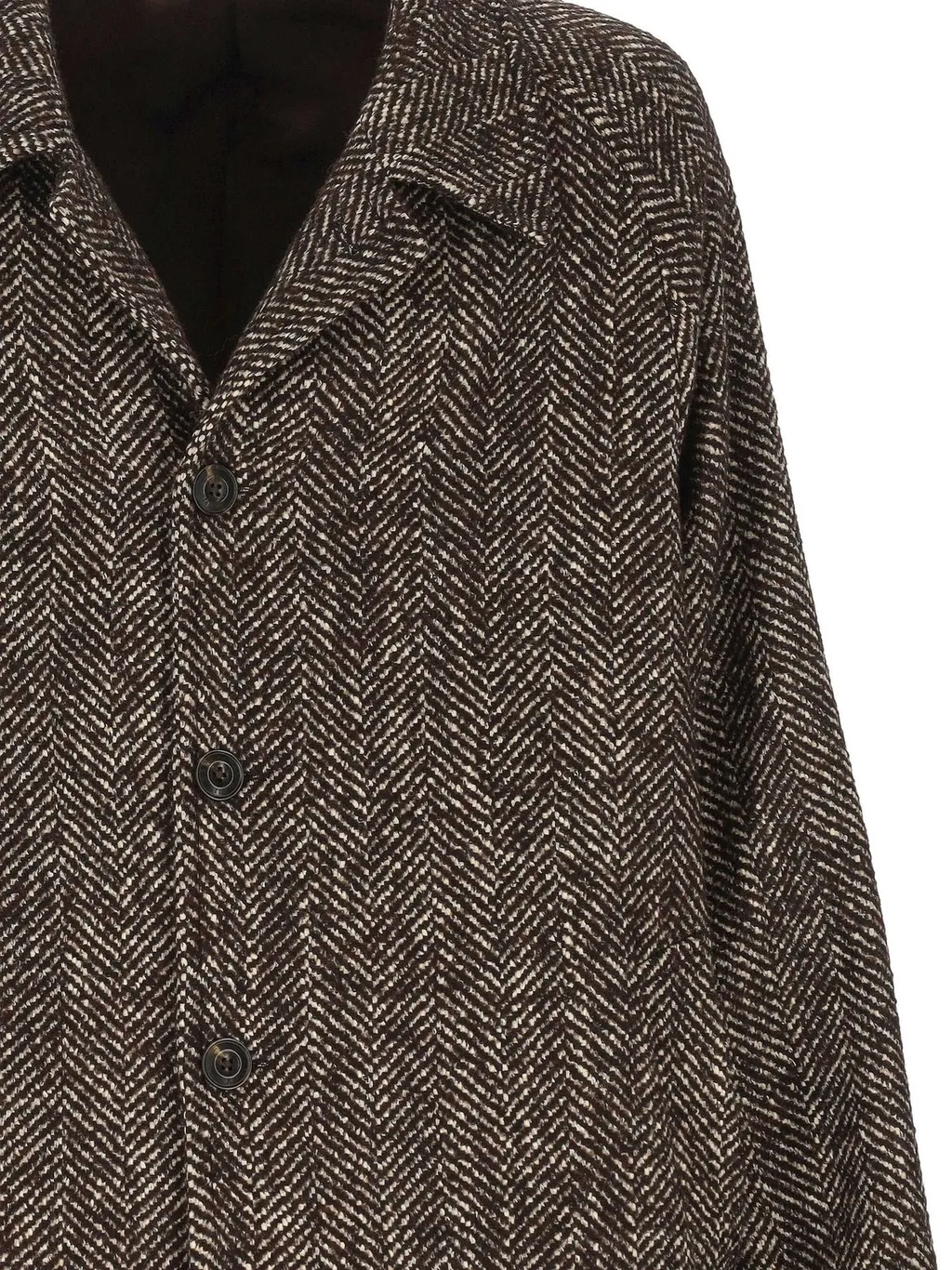 L.B.M. 1911 Herringbone Single-Breasted Coat