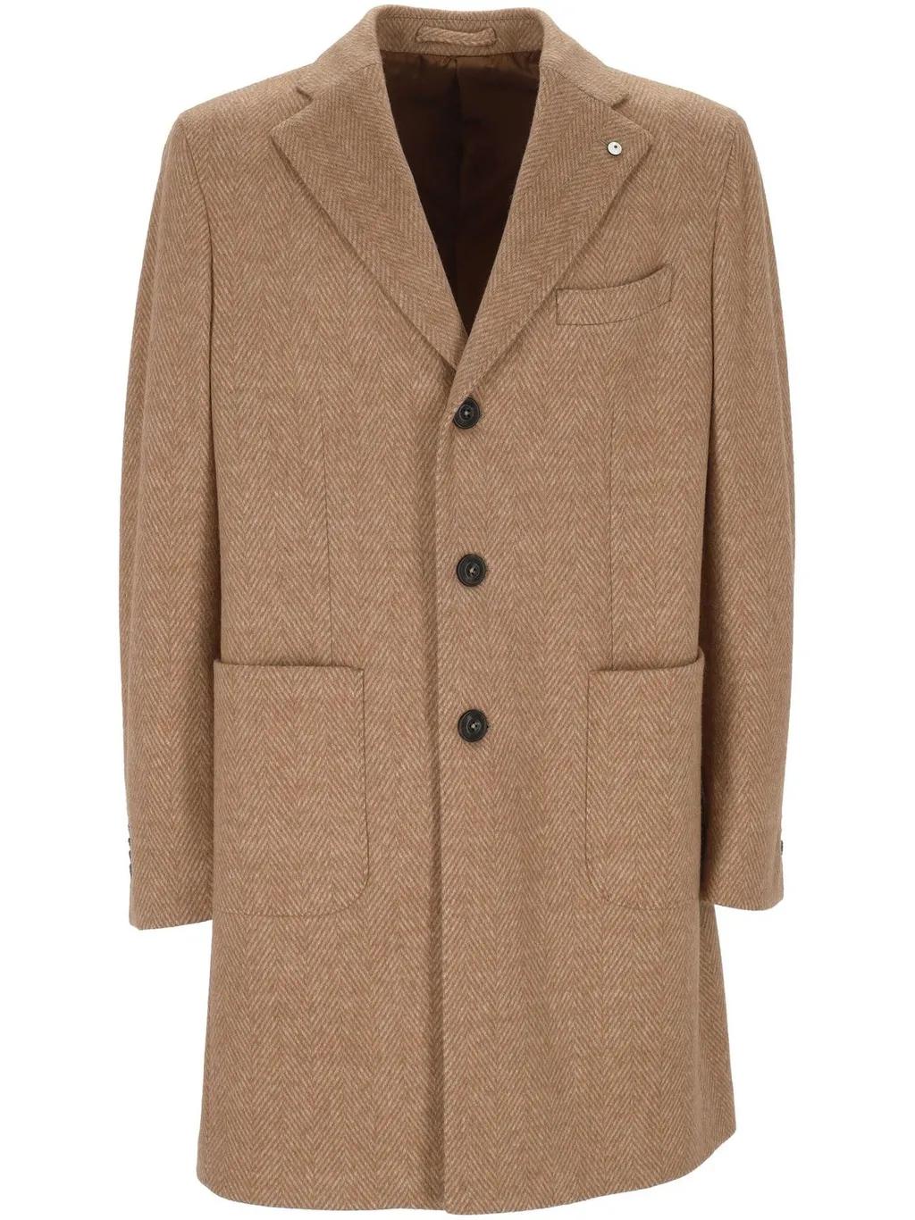 L.B.M. 1911 Herringbone Single-Breasted Coat