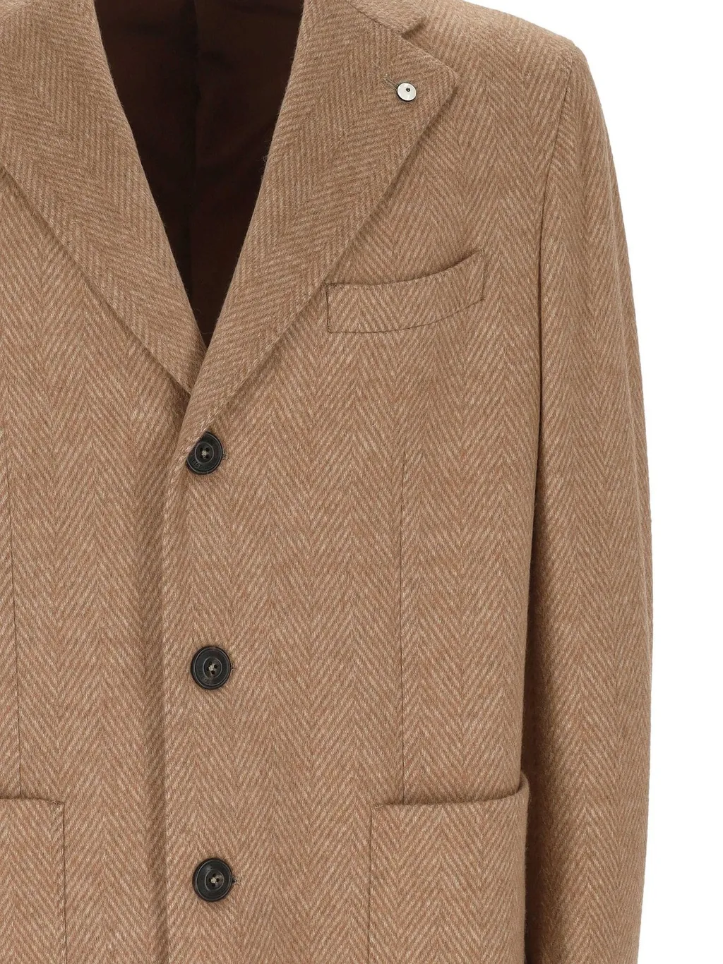 L.B.M. 1911 Herringbone Single-Breasted Coat