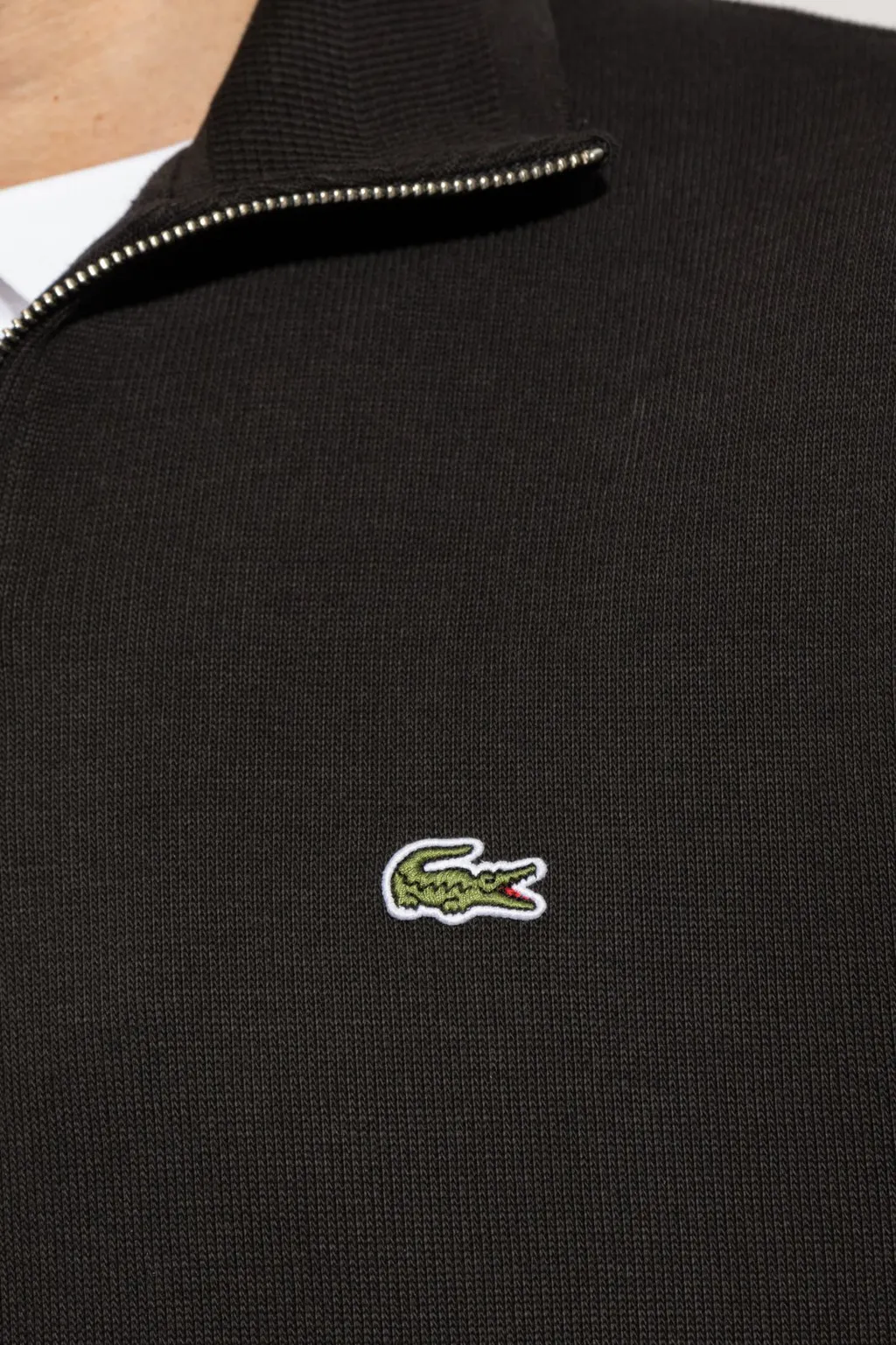 Lacoste Zip-Up High Neck Interlock Sweatshirt