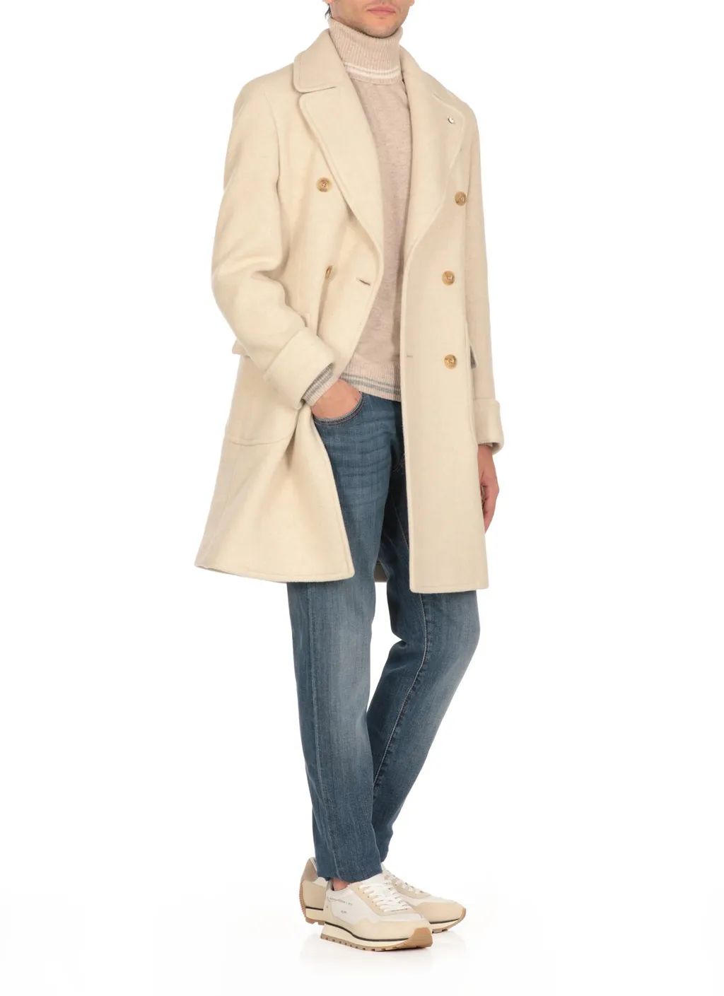 Lubiam Contrasting Details Turtleneck Jumper