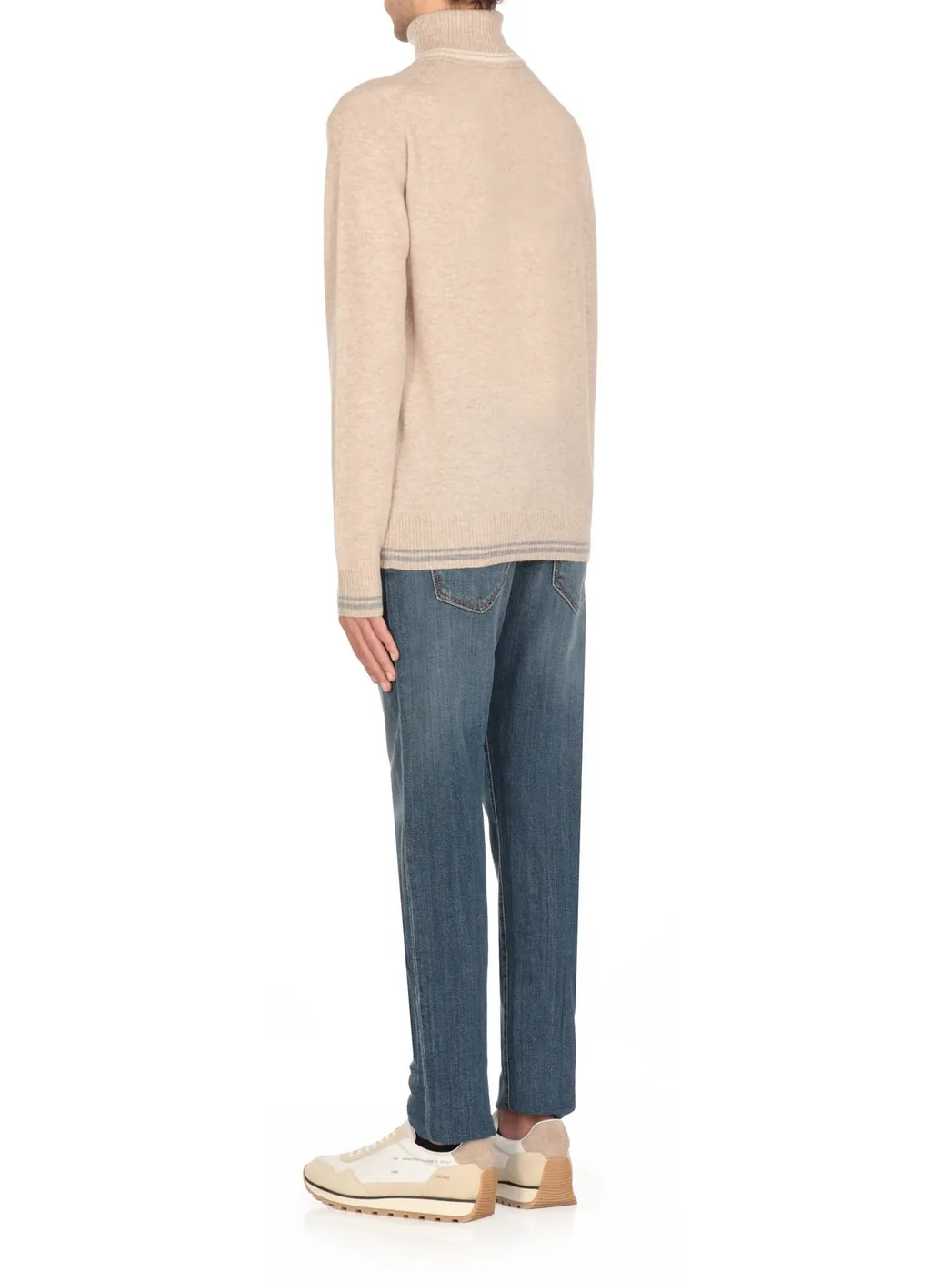 Lubiam Contrasting Details Turtleneck Jumper