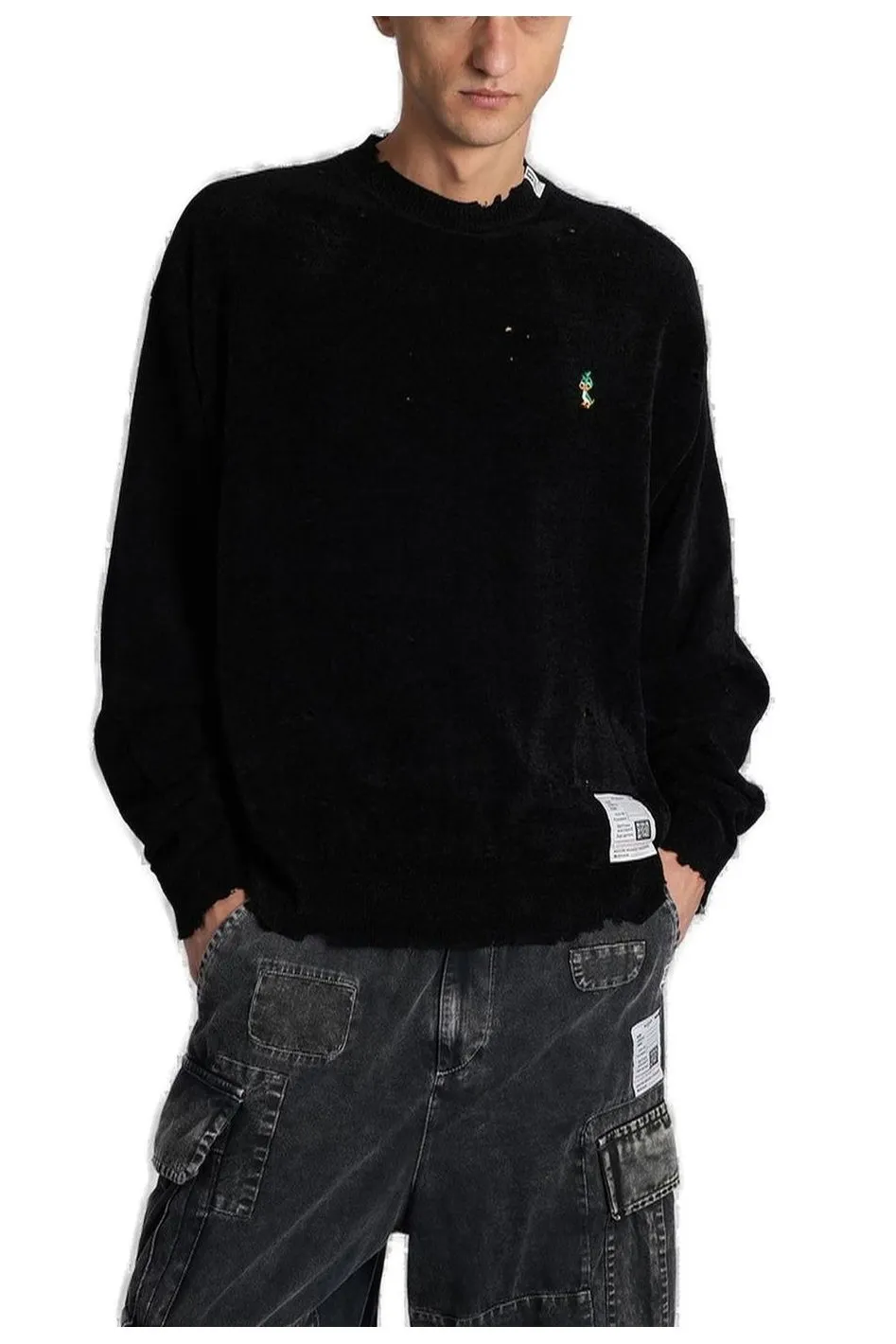 Maison Mihara Yasuhiro Distressed Knitted Sweater