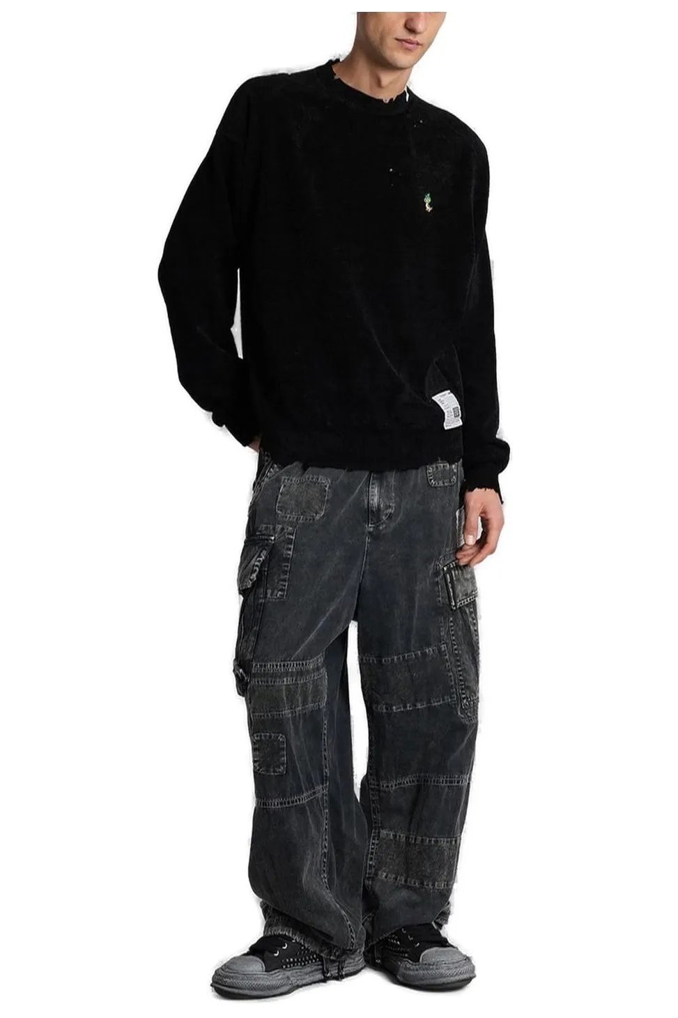 Maison Mihara Yasuhiro Distressed Knitted Sweater