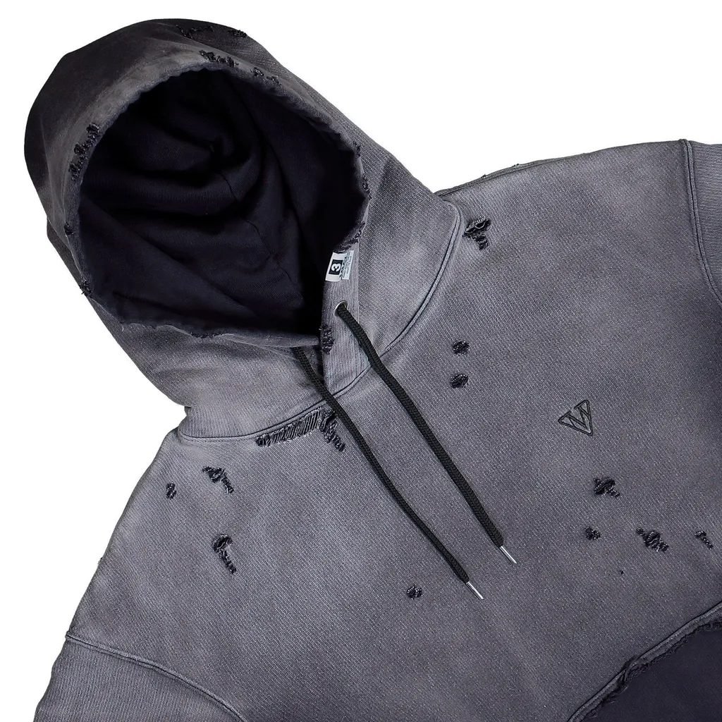 Maison Mihara Yasuhiro Distressed Drawstring Hoodie