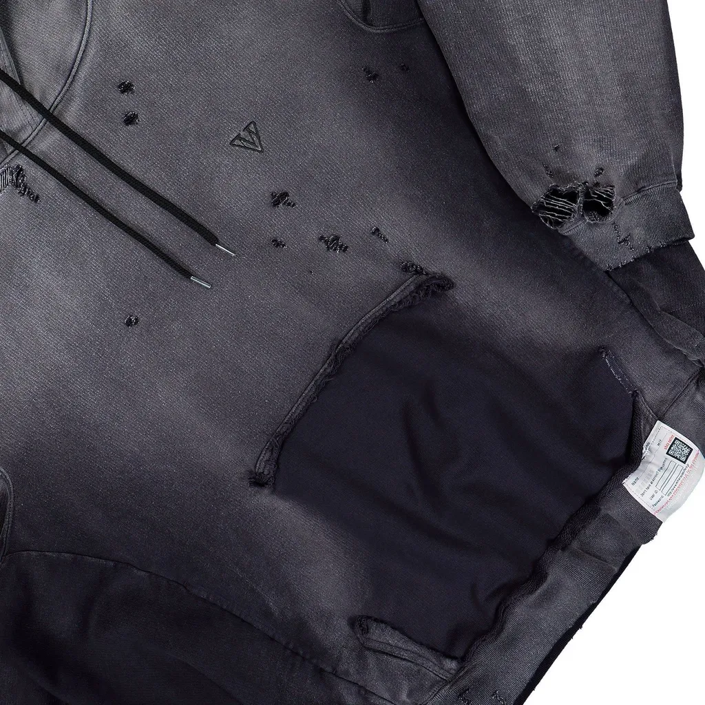 Maison Mihara Yasuhiro Distressed Drawstring Hoodie