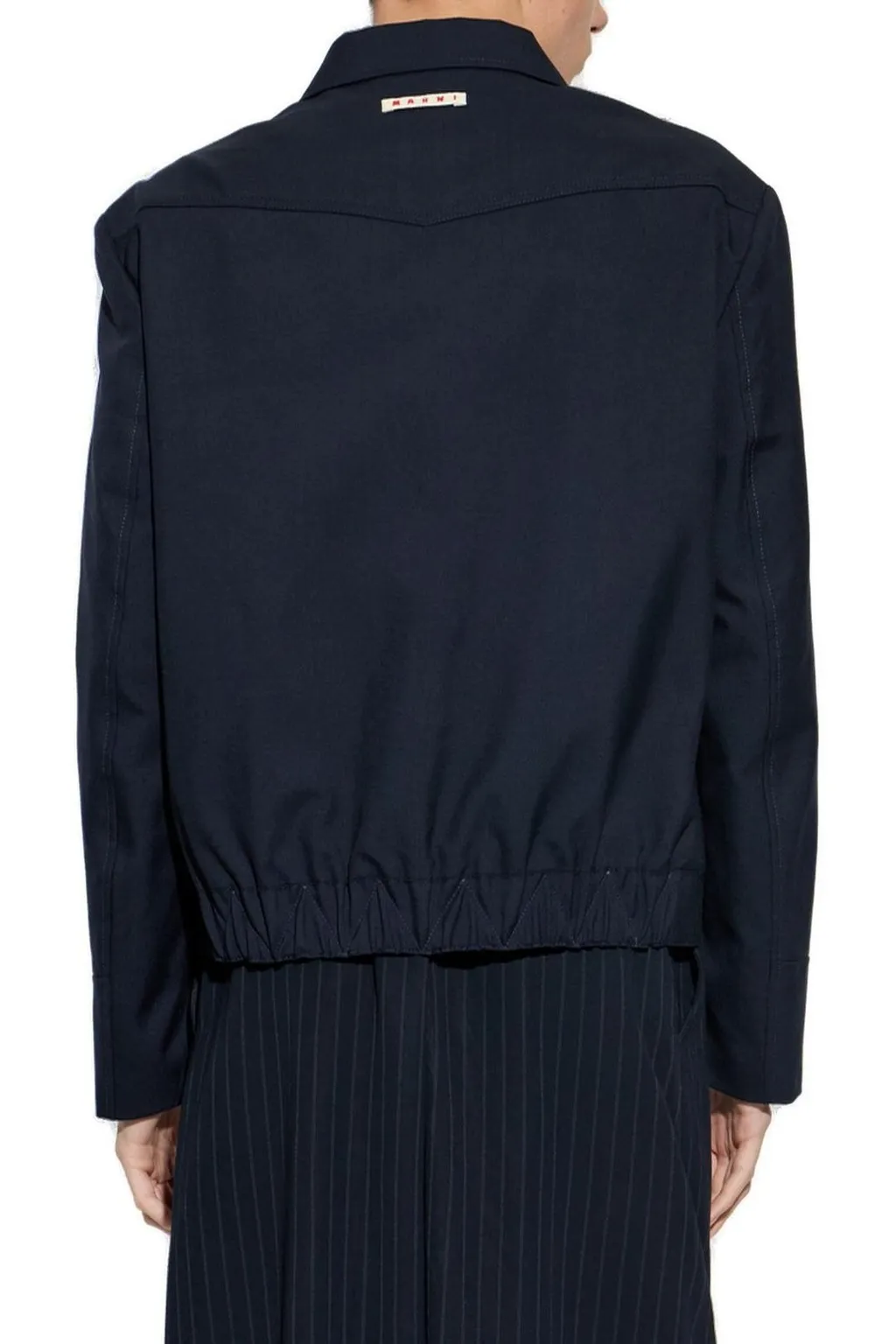 Marni Logo Patch Zip-Up Jacket