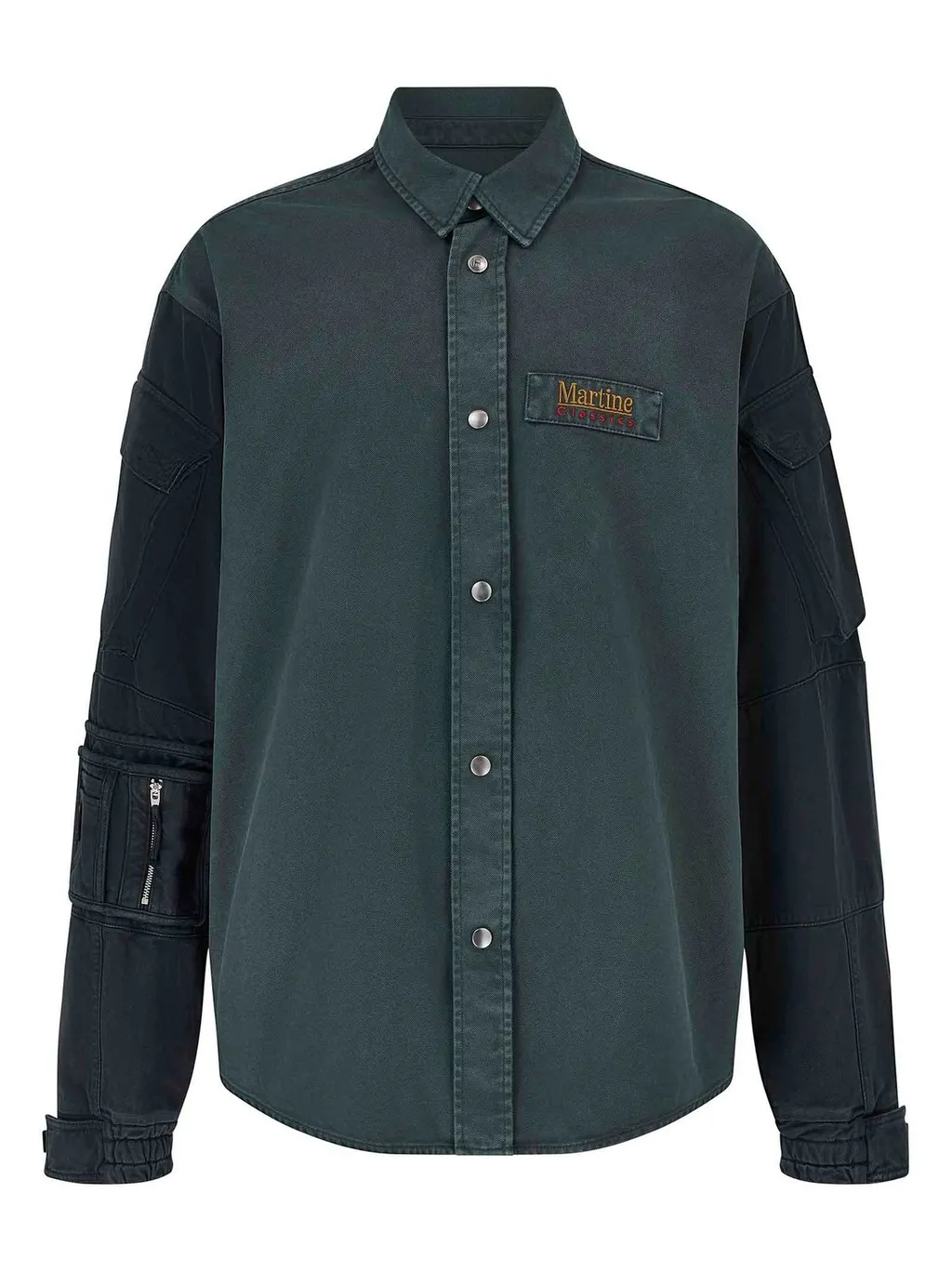 Martine Rose Logo-Patch Curved Hem Shirt