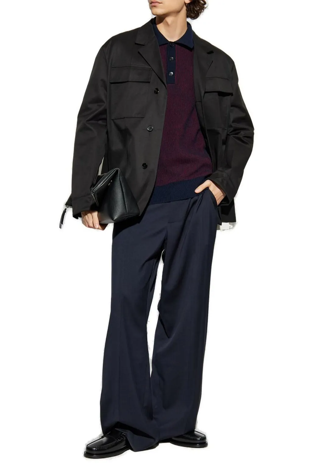 Etro Striped Long-Sleeved Polo Shirt