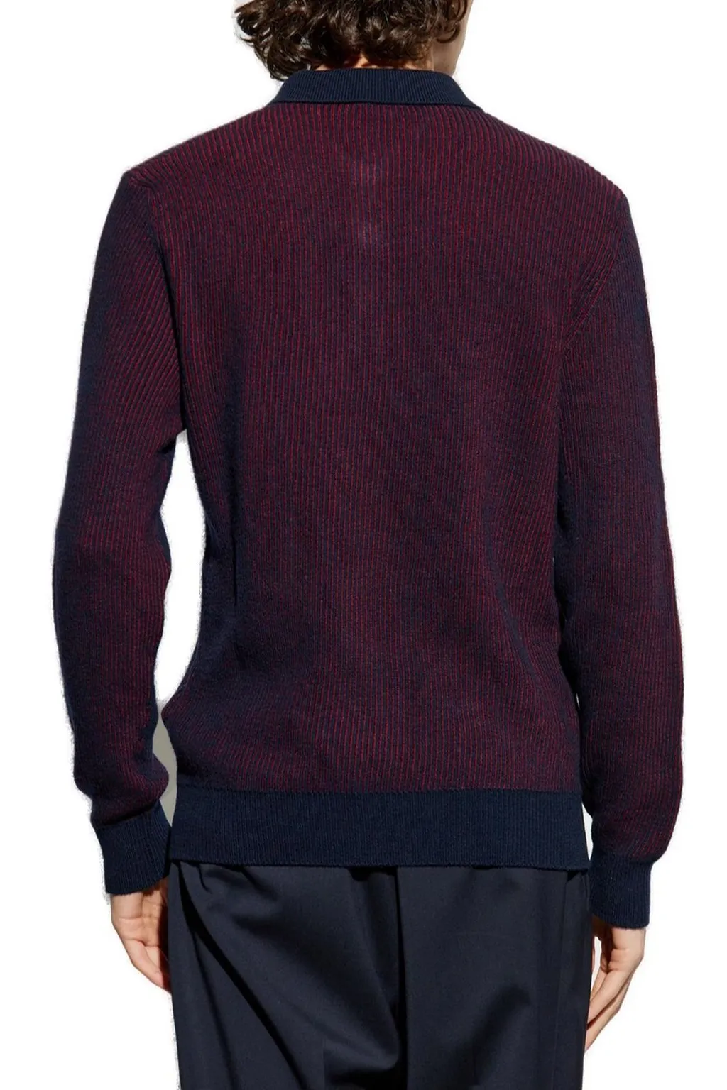 Etro Striped Long-Sleeved Polo Shirt