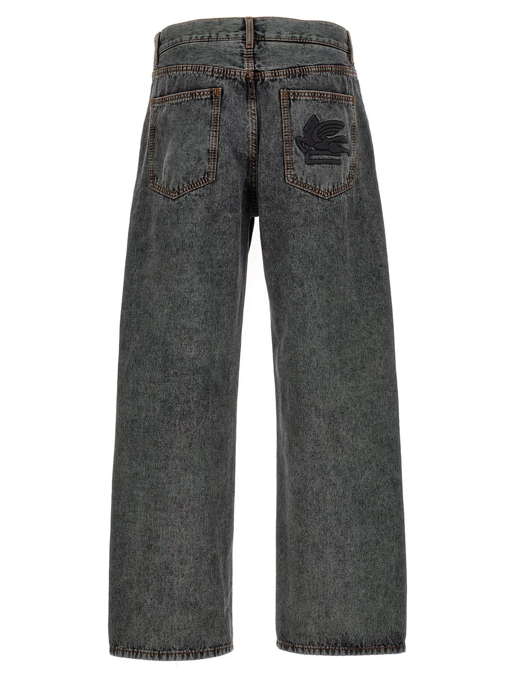 Etro Logo Embroidered Straight-Leg Jeans