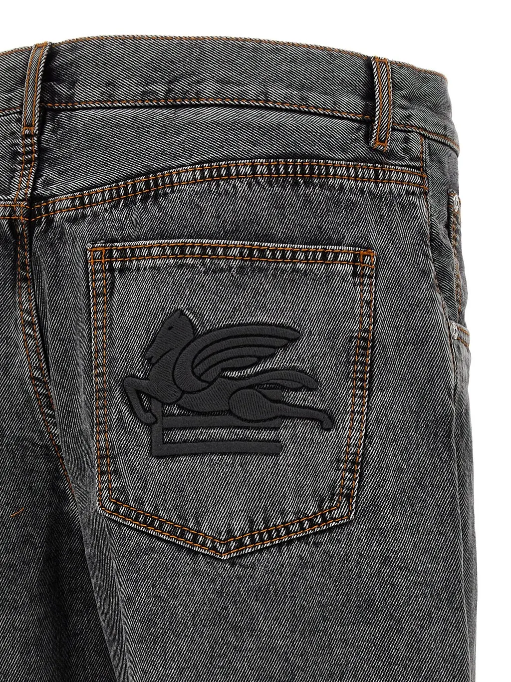 Etro Logo Embroidered Straight-Leg Jeans