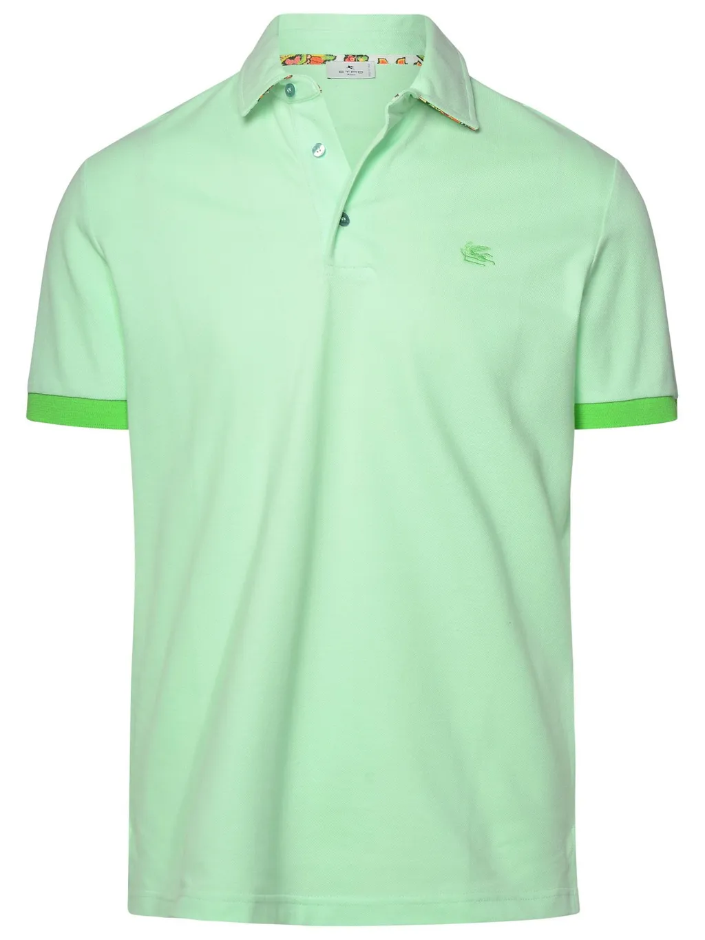 Etro Pegaso Embroidered Short-Sleeved Polo Shirt