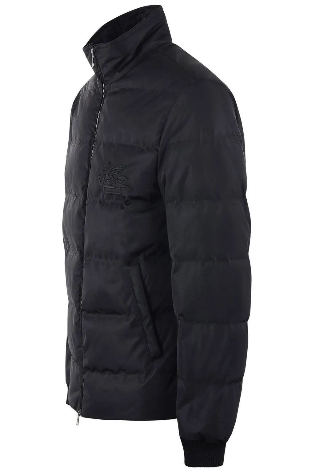 Etro Logo Embroidered Zip Up Padded Jacket