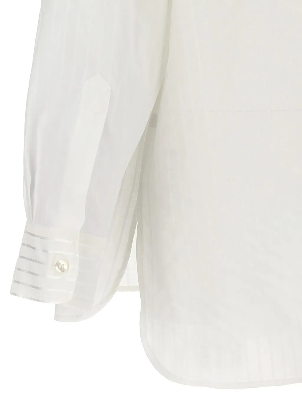 Etro Floral Embroidered Button Up Striped Shirt