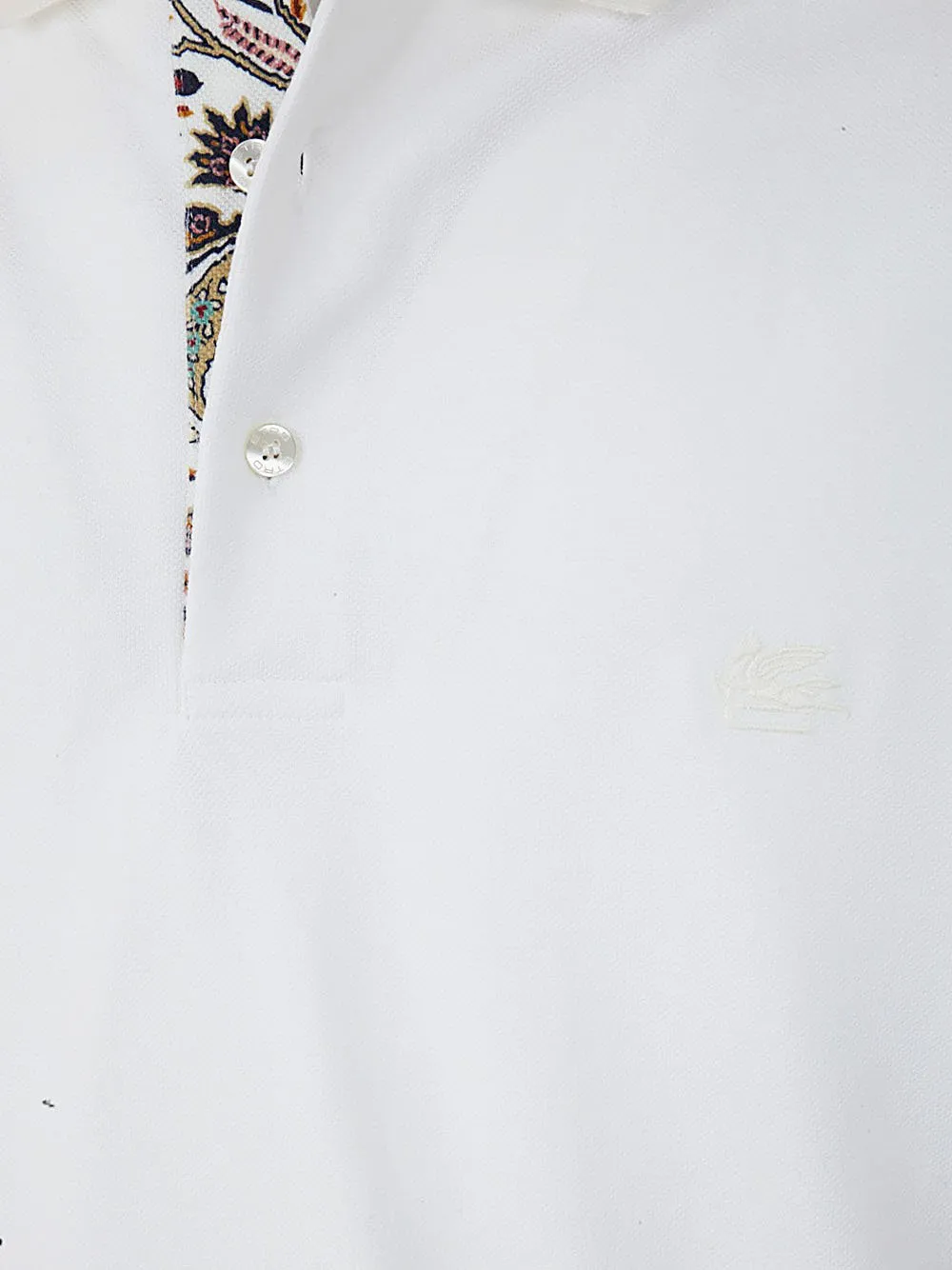 Etro Logo Embroidered Short Sleeved Polo Shirt