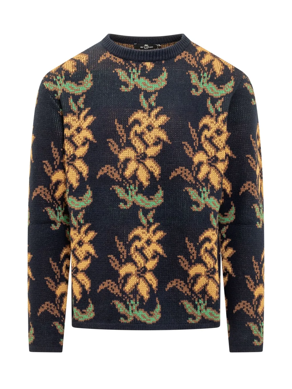 Etro Floral Intarsia Knitted Crewneck Jumper
