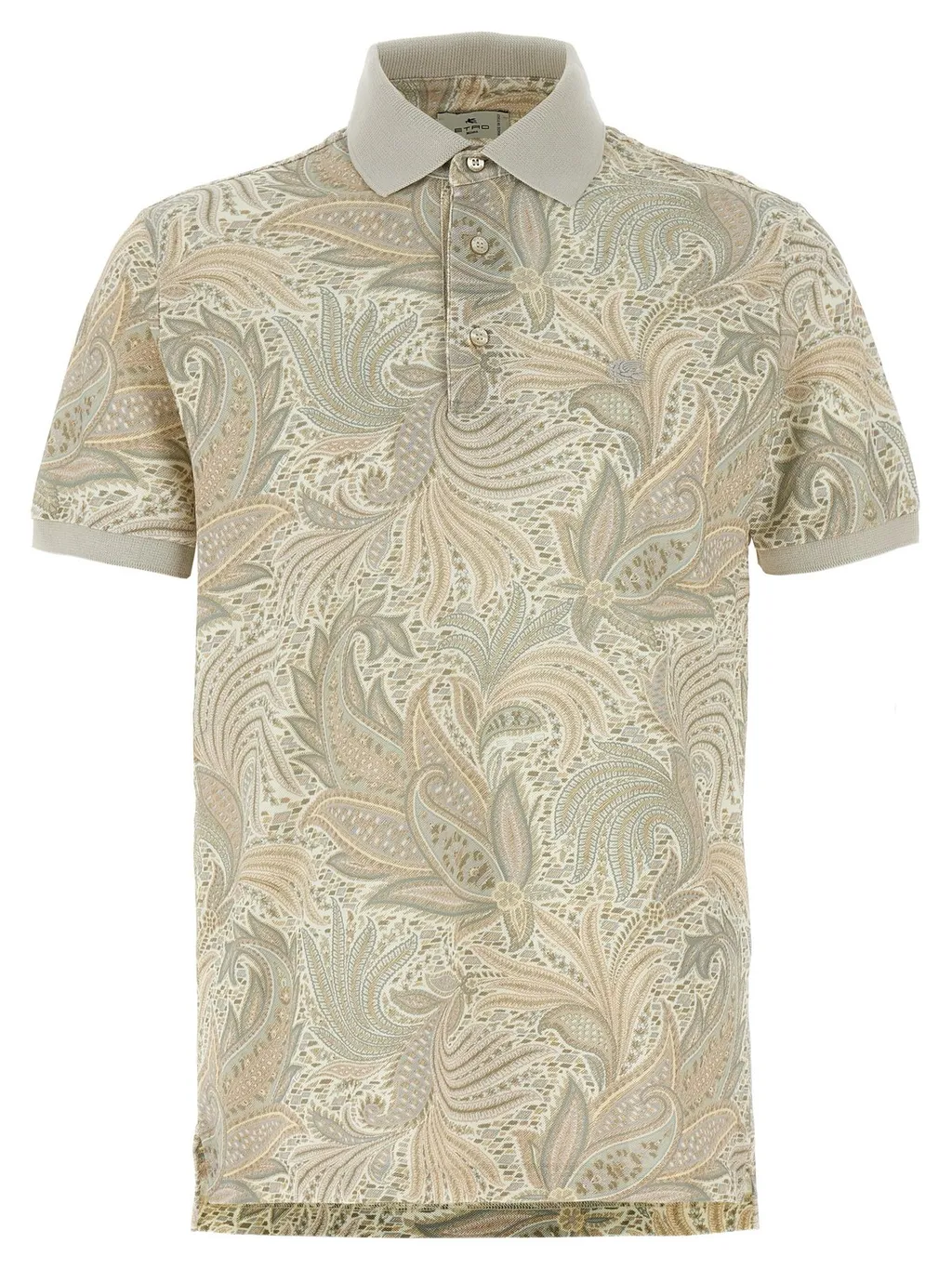 Etro Paisley Printed Short Sleeved Polo Shirt