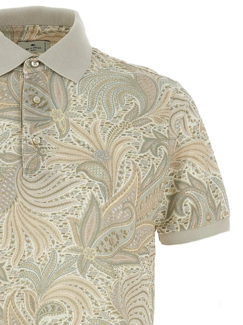 Etro Paisley Printed Short Sleeved Polo Shirt