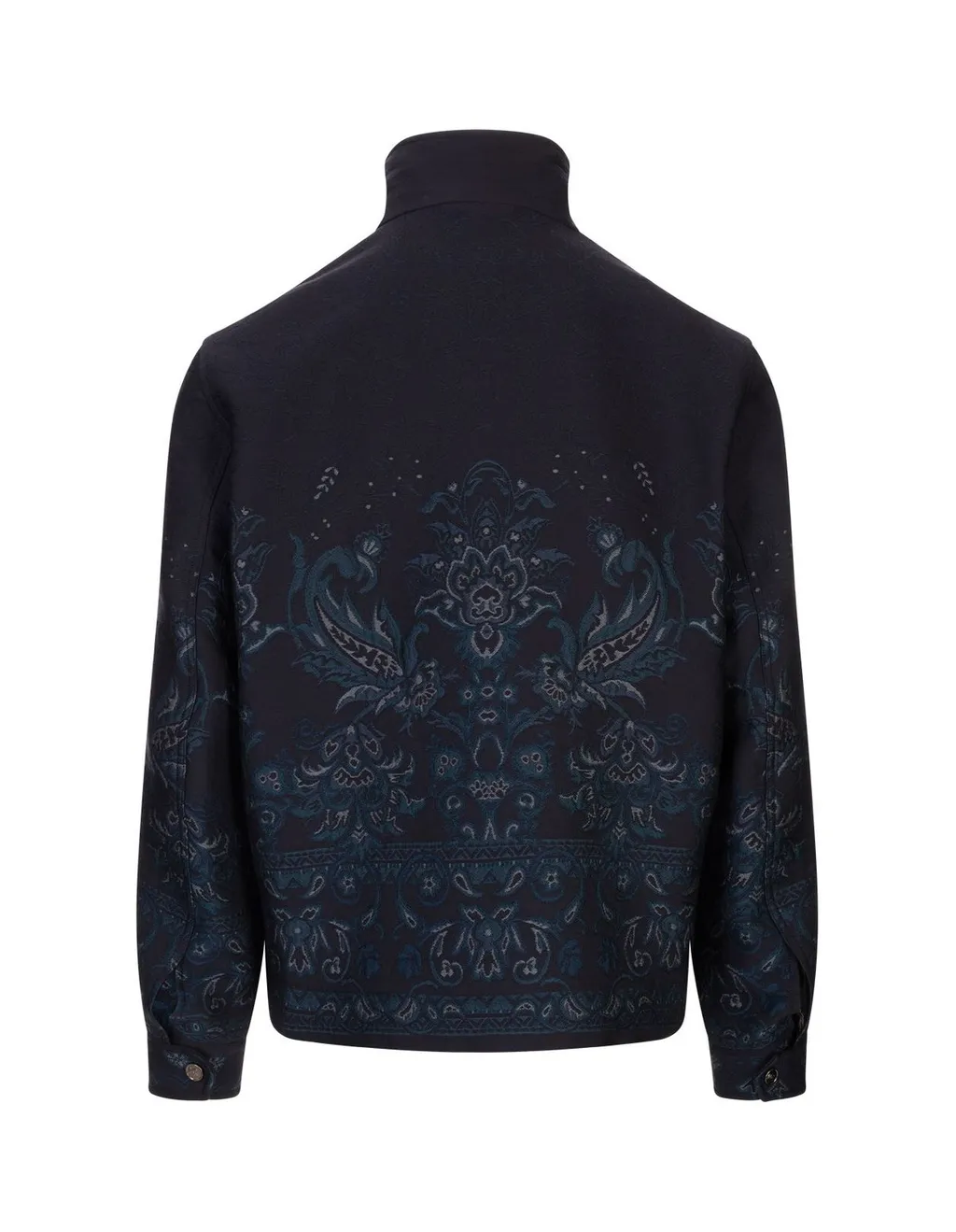 Etro Jacquard Stand-Up Collar Jacket