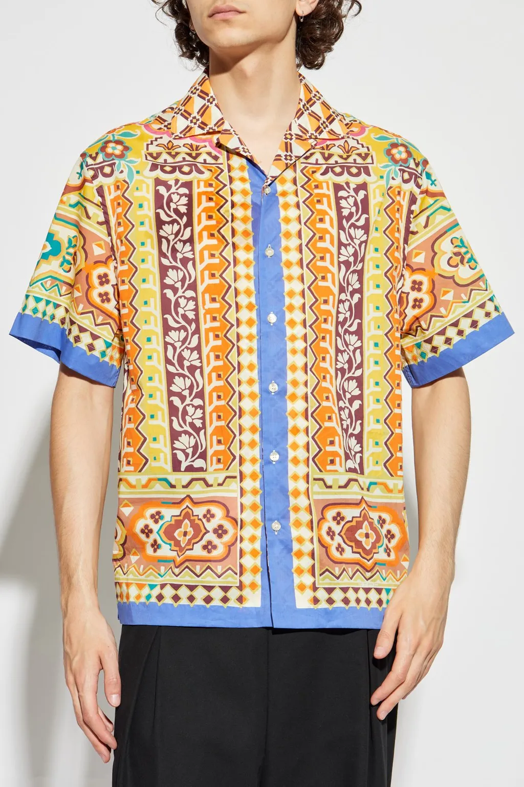 Etro Patterned Short-Sleeved Basket Shirt
