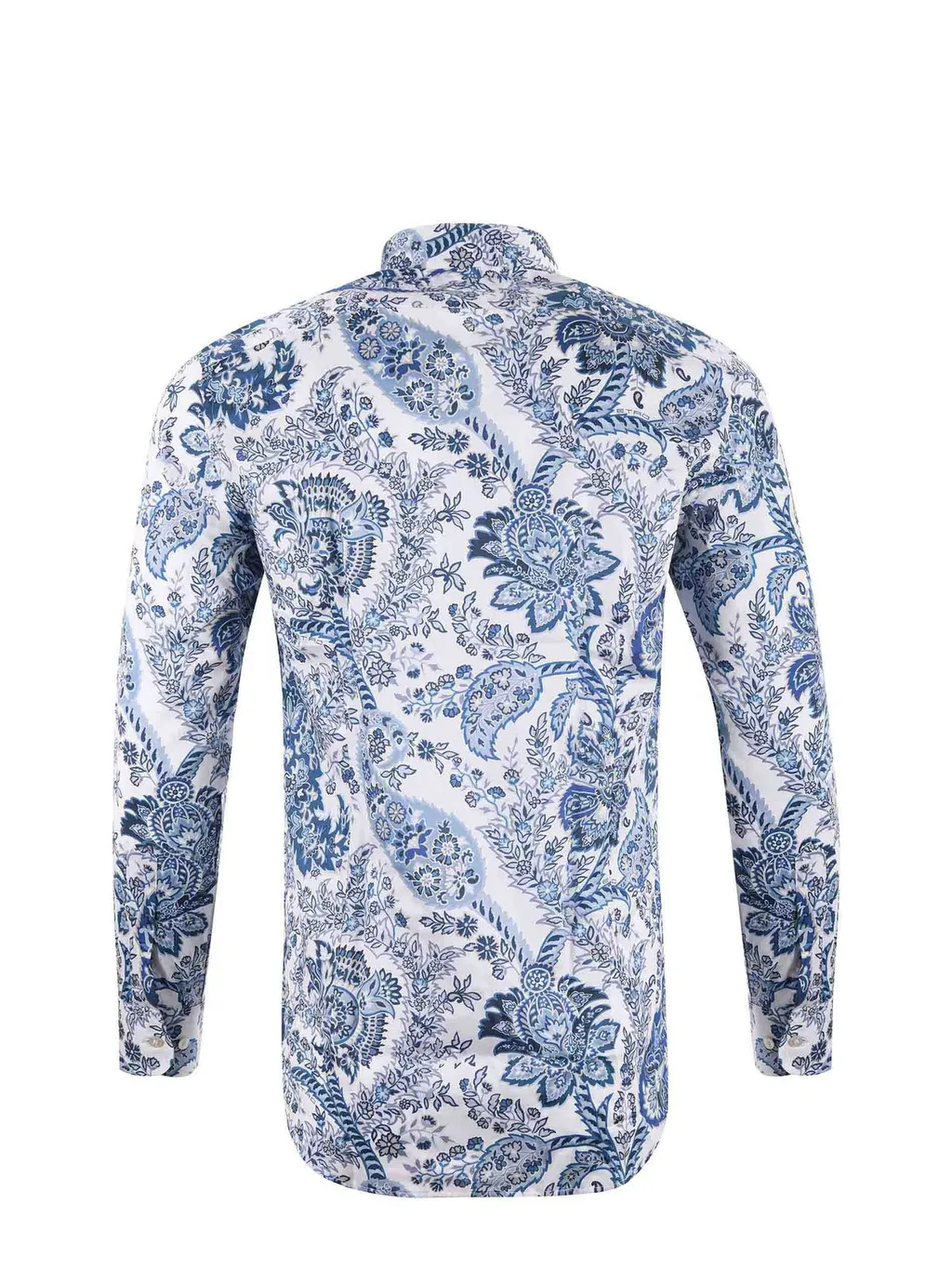 Etro Paisley-Printed Curved Hem Button-Up Shirt