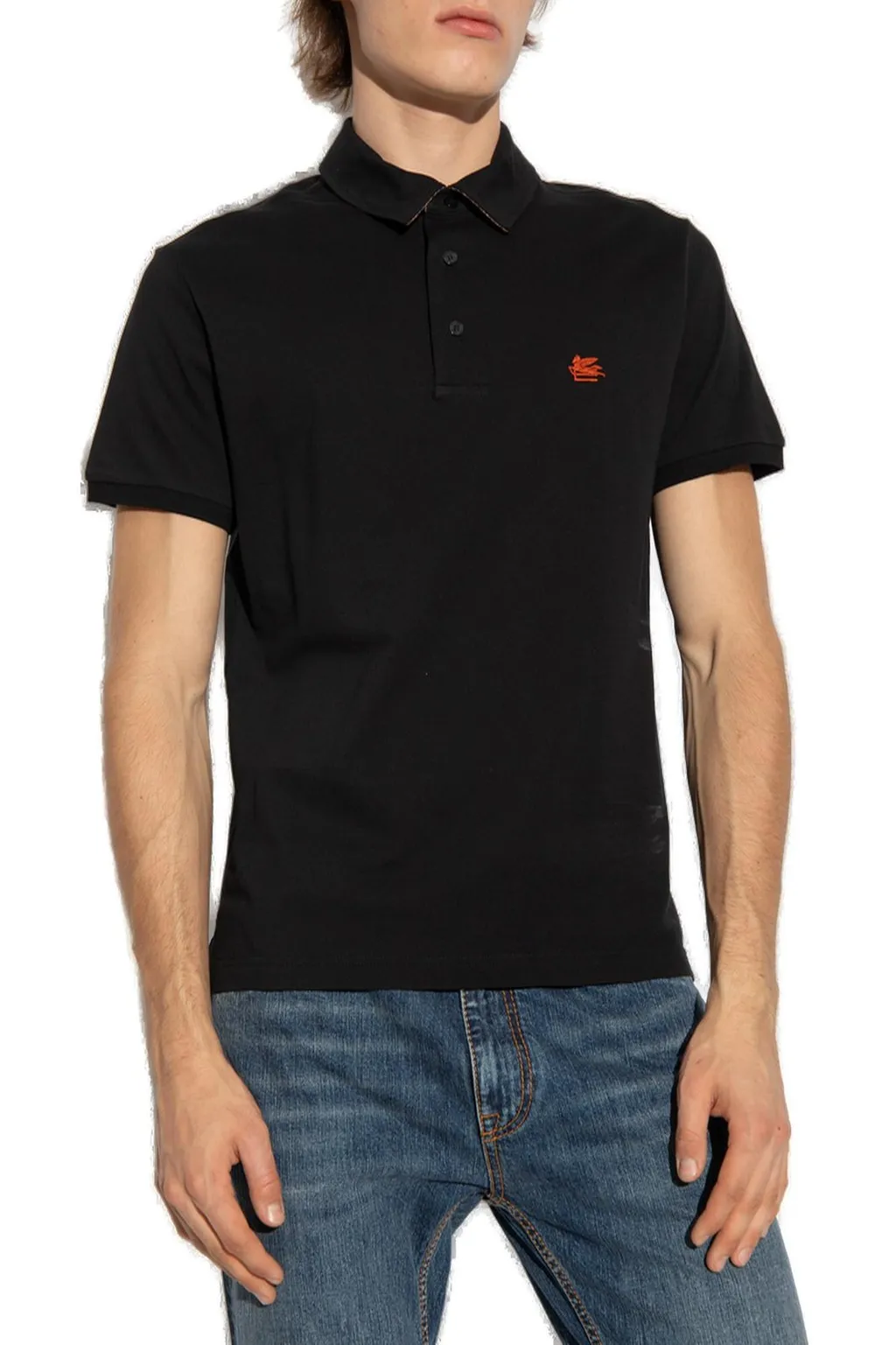 Etro Logo Embroidered Short Sleeved Polo Shirt
