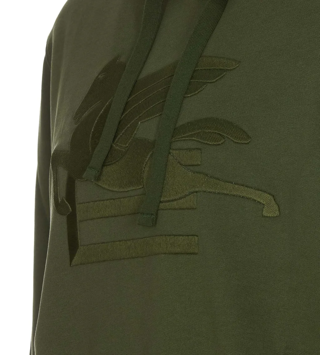 Etro Logo Embroidered Drawstring Hoodie