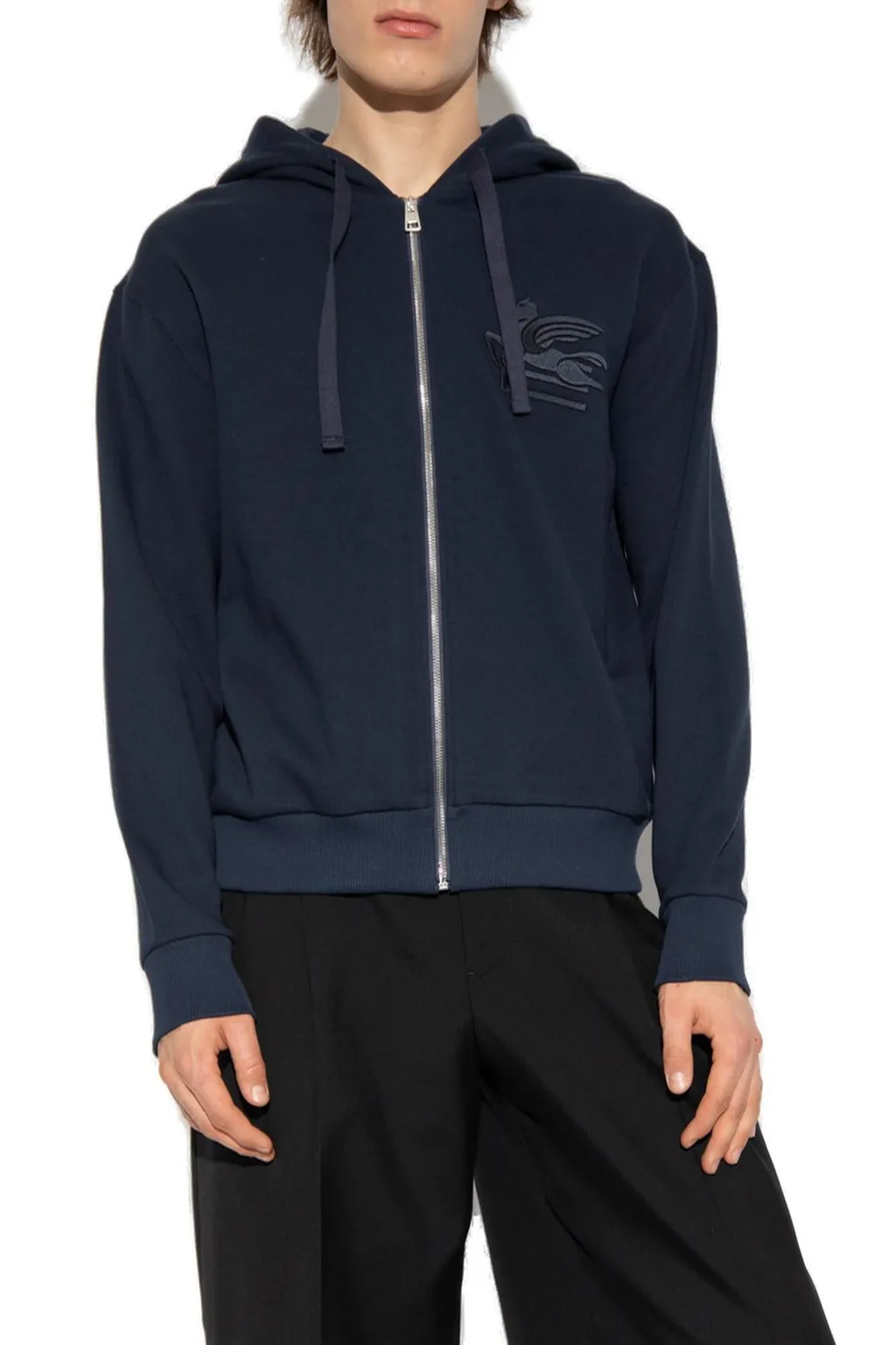 Etro Logo-Embroidered Zipped Drawstring Jacket